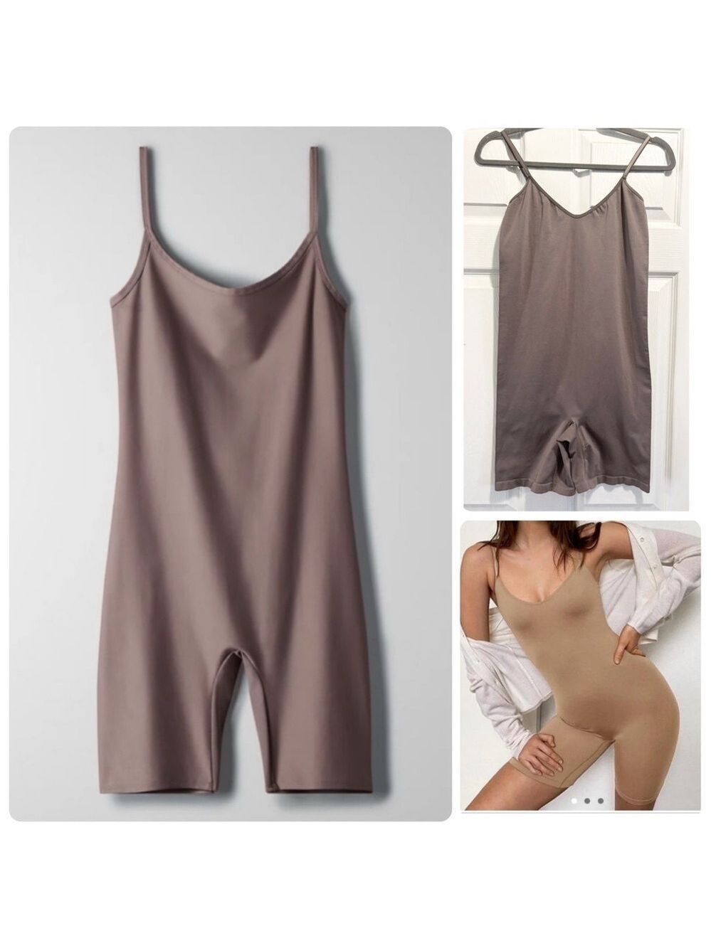 Aritzia The Group By Babaton Arial
Seamless Romper Stone Taupe Sz Medium Large
